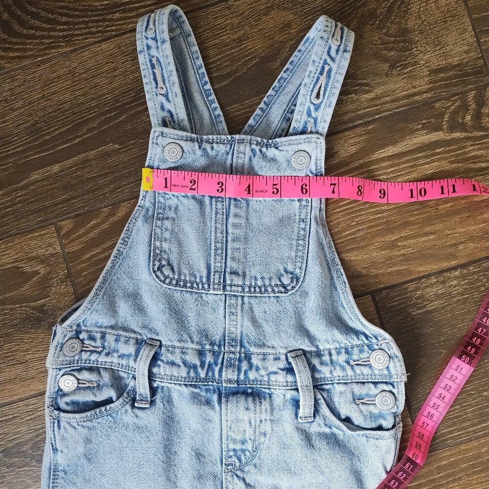 Kids Old Navy Light Wash Denim Overall Dress | Size US XS (5) - Picture 15 of 16